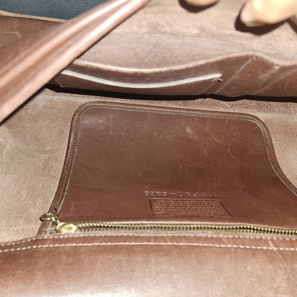 Coach Vintage Brn Leather Messenger Bag Briefcase Gold Hardware G9Z-5265, 15x11 - Picture 3 of 13